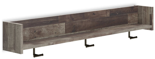 Neilsville Wall Mounted Coat Rack w/Shelf Multi Gray