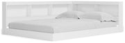 Piperton Bed Full Bookcase Storage Bed White