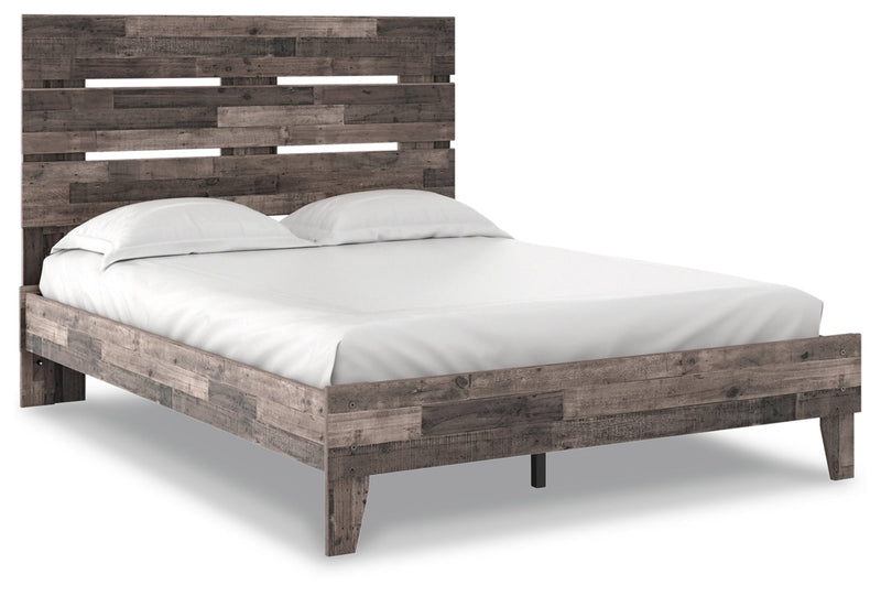 Neilsville Platform Bed Queen Panel Platform Bed Multi Gray