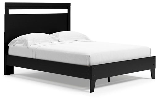 Finch Beds Panel Platform Bed Black Brown