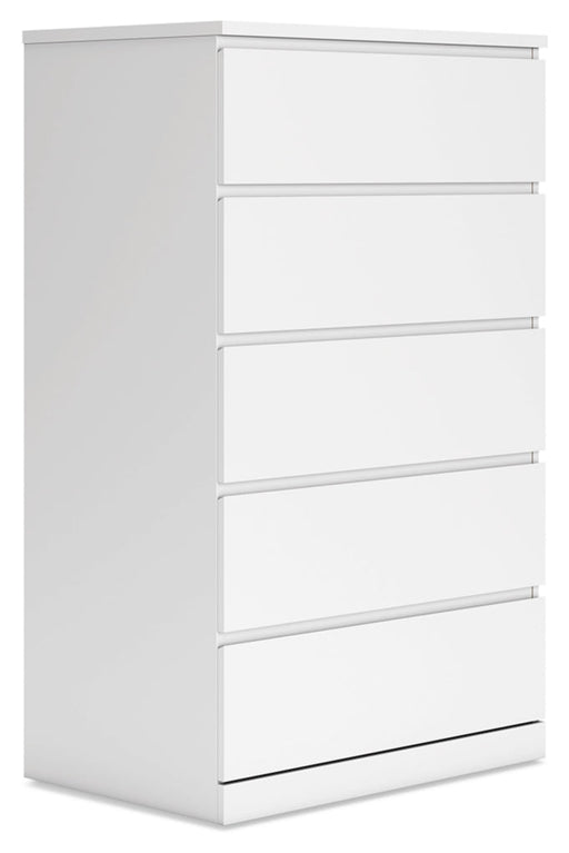 Onita Five Drawer Chest White