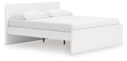 Onita Platform Bed King Panel Platform Bed White