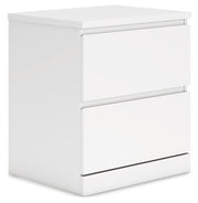 Onita Two Drawer Night Stand White