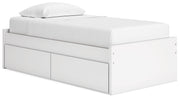 Onita Platform Bed Twin Platform Bed with 1 Side Storage White