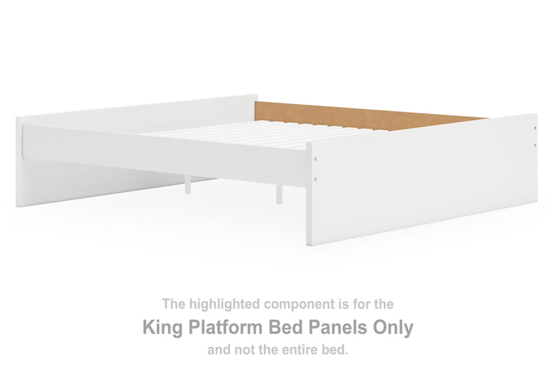 Onita Platform Bed King Platform Bed Panels White