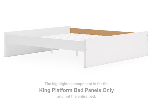 Onita Beds King Platform Bed Panels White