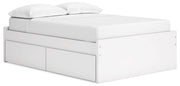 Onita Platform Bed Full Platform Bed with 2 Side Storage White