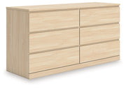 Onita Six Drawer Dresser Natural