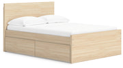 Onita Platform Bed Full Panel Platform Bed with 1 Side Storage Natural