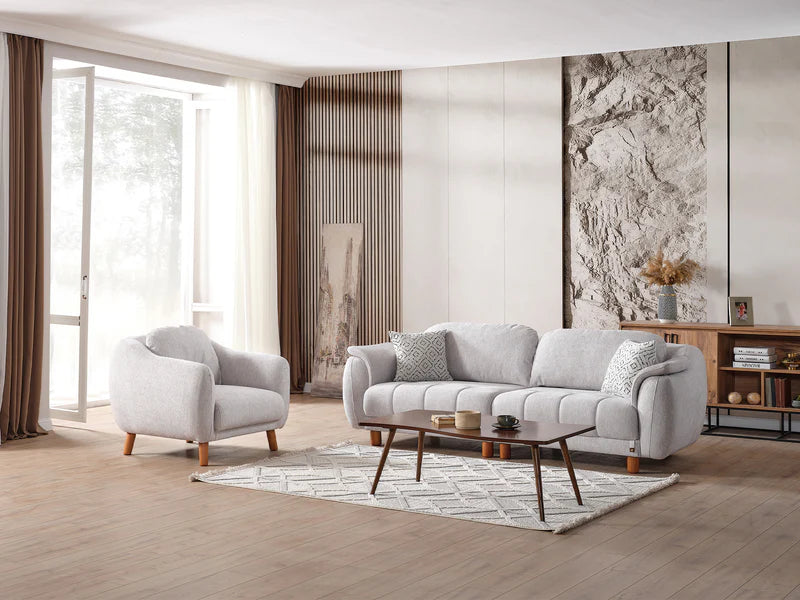 Happy Grey 4-Piece Living Room Set