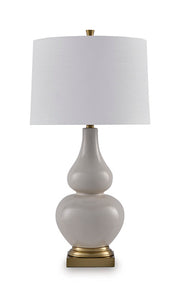 Saffi Table Lamps - Cream/Gold Finish Weswick Table Lamp