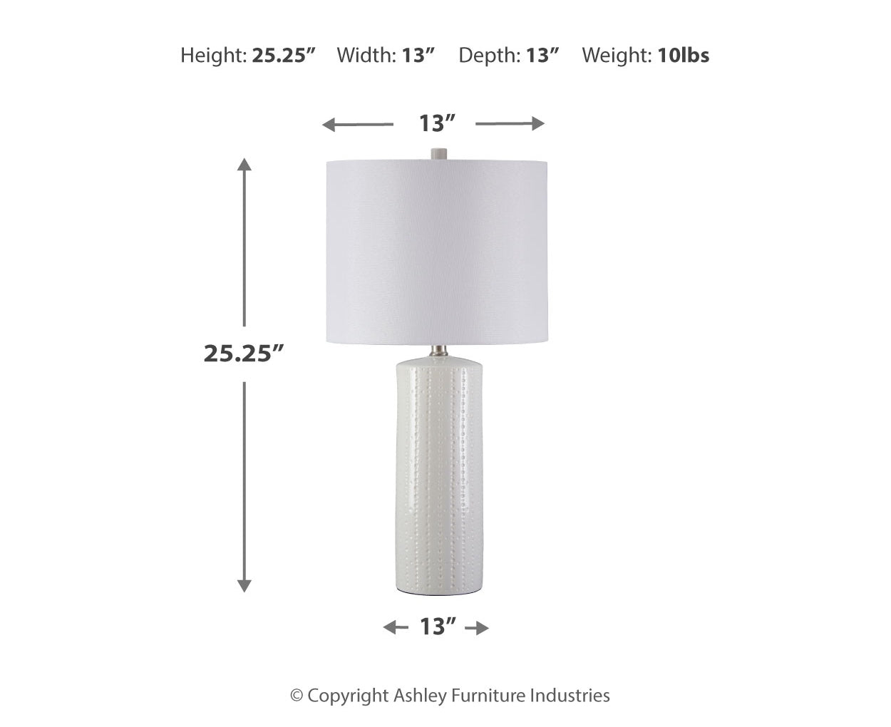 Steuben Ceramic Table Lamp