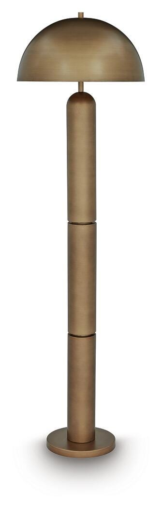 Abanson Floor Floor Lamps Wendfield Floor Lamp Antique Gold Finish