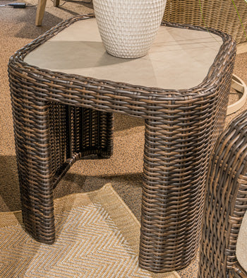 Mission Outdoor Beach Square End Table