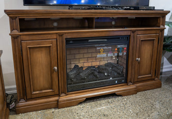 Channley XL TV Stand w/Fireplace Option Default Title