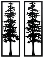 Odella Wall Decor Wall Sculptures Bondwell Indoor Outdoor Wall Decor (Set of 2) Black
