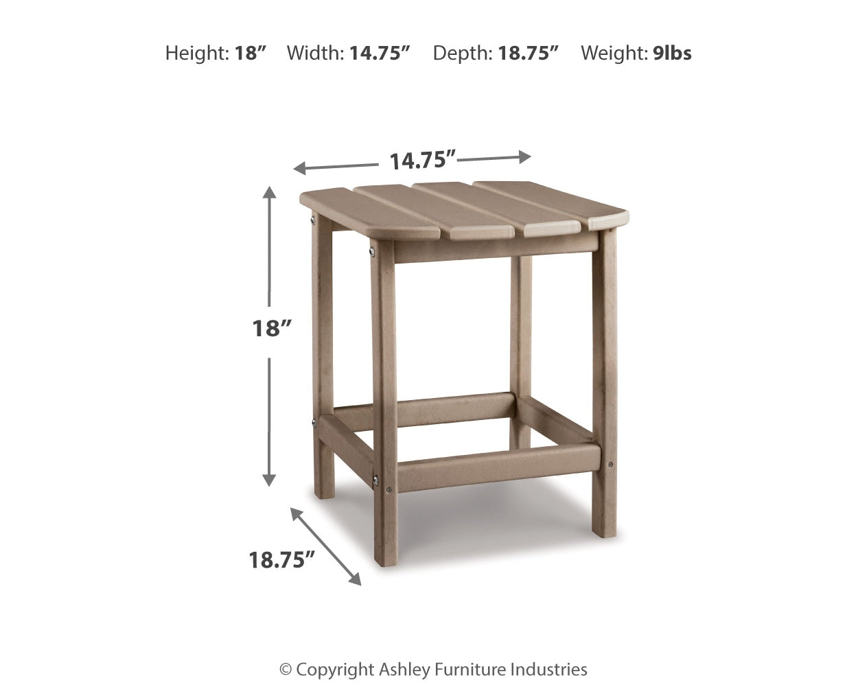 Sundown Treasure Rectangular End Table