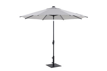 Spring Palms Outdoor 10' LED Twist Umbrella Gray