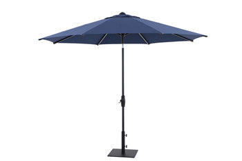 Spring Palms Outdoor 10' LED Twist Umbrella Navy Blue