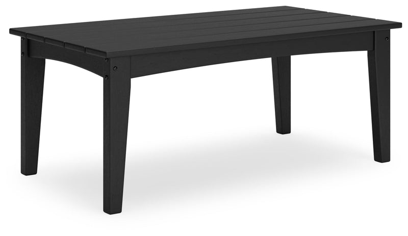 Hyland Wave Rectangular Cocktail Table Black