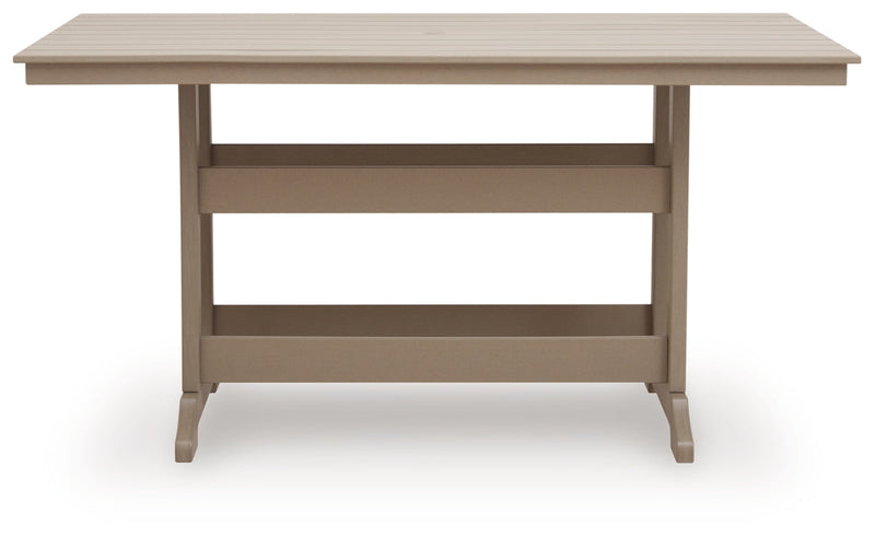 Sandy Dune RECT COUNTER TABLE with Umbrella Option
