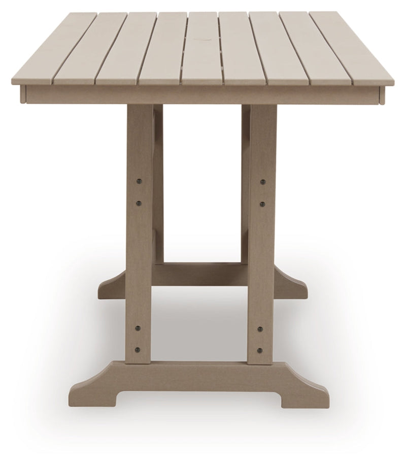 Sandy Dune RECT COUNTER TABLE with Umbrella Option