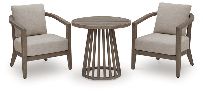 Sunset Lake Chairs w/CUSH/ Table Set (3/CN)
