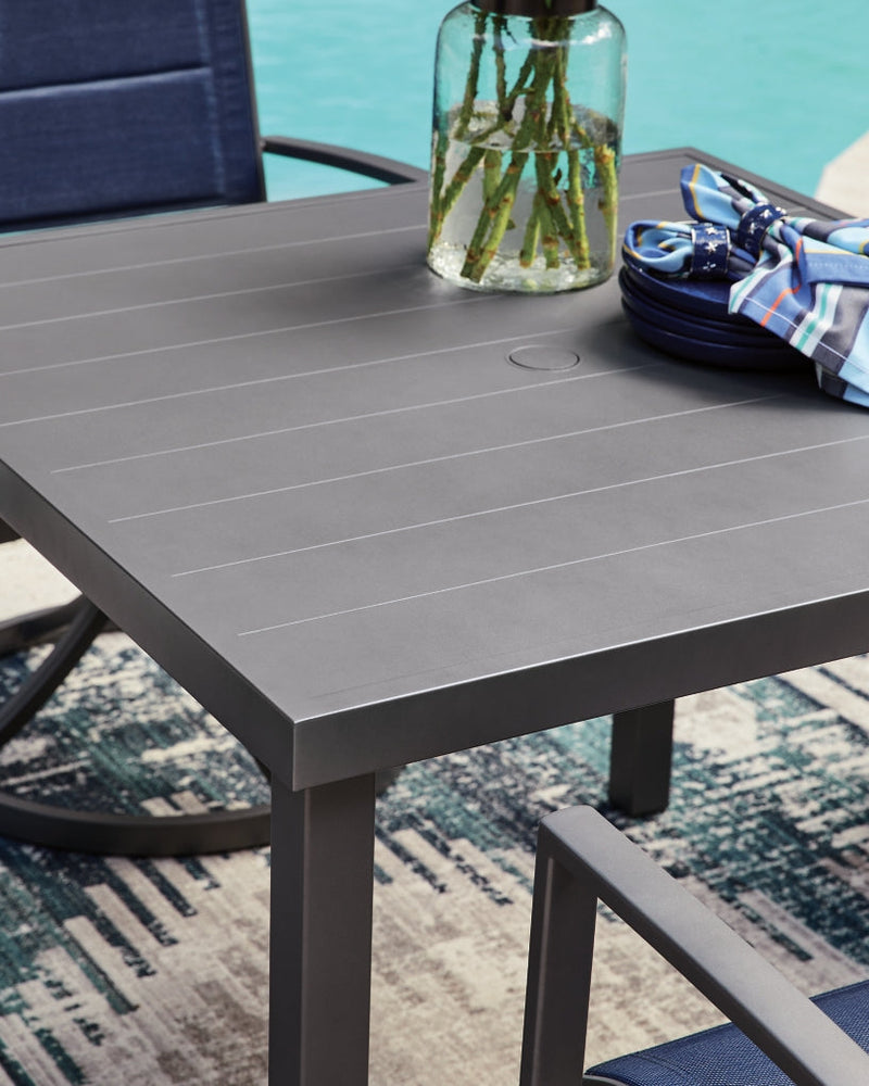 Point Bonita Square Dining Table with Umbrella Option