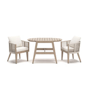 Ivory Vine Chairs w/CUSH/Table Outdoor Default Title