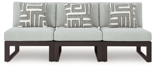 Beachloft Outdoor Seating Black Gray 3-Piece Outdoor Sectional
