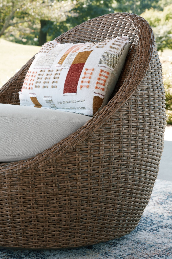 Cardiff Beach Love/ Swivel Chairs Set (3/CN)