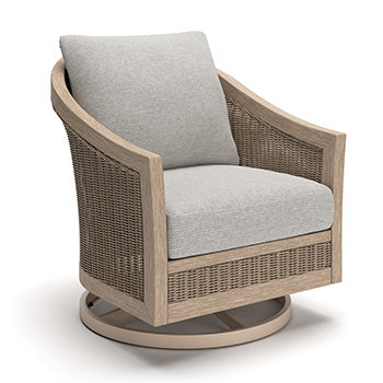 Thunder Trails Outdoor Swivel Lounge Chair w Cushion