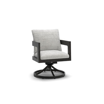 Salina Bay Outdoor Outdoor Swivel Chair with Cushion (Set of 2)