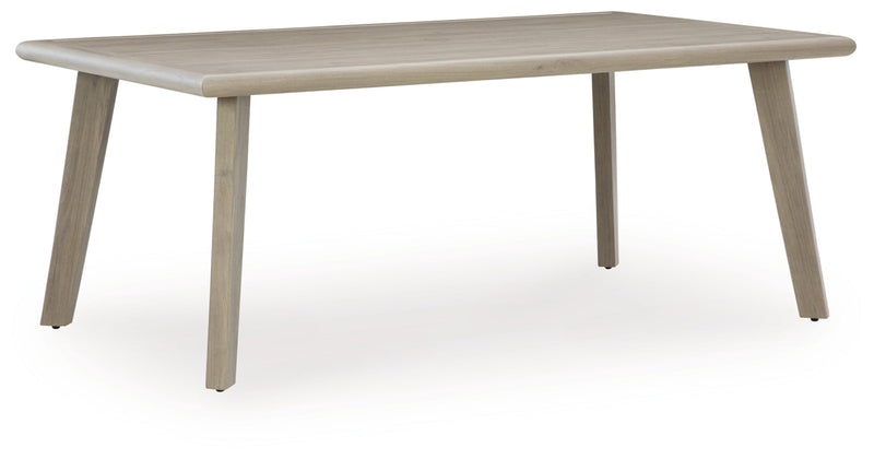 Carisbo RECT Dining Table with Umbrella Option