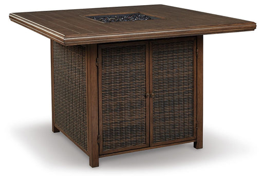 Paradise Bar Tables Trail Square Bar Table w Fire Pit