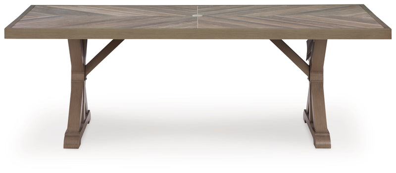 Revare Beach RECT Dining Table with Umbrella Option