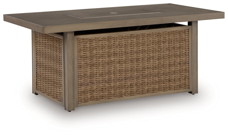 Revare Beach Rectangular Fire Pit Table Default Title