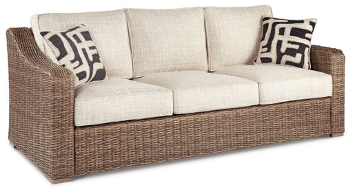 Beachcroft Outdoor Seating Beige Sofa with Cushion Single
