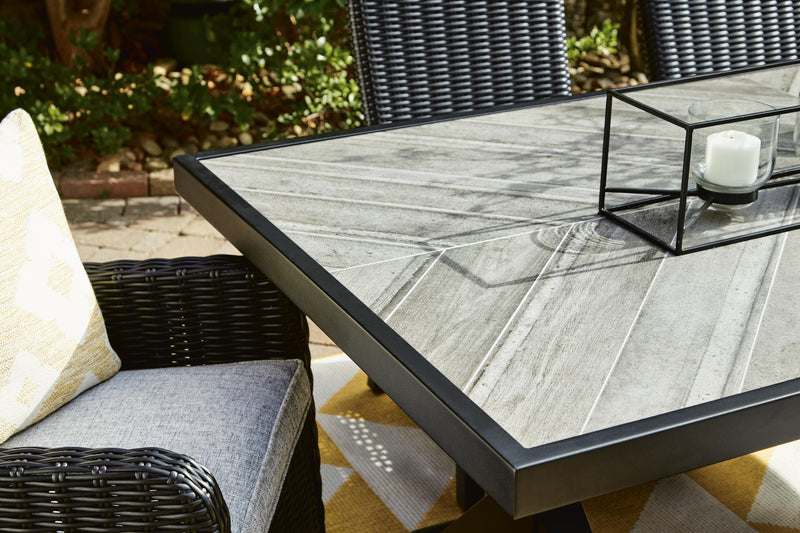 Beachcroft RECT Dining Table with Umbrella Option