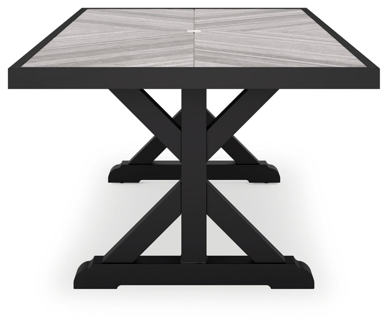 Beachcroft RECT Dining Table with Umbrella Option