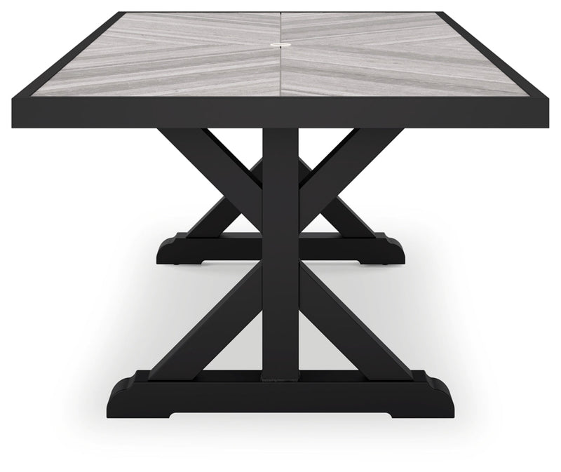 Beachcroft RECT Dining Table with Umbrella Option