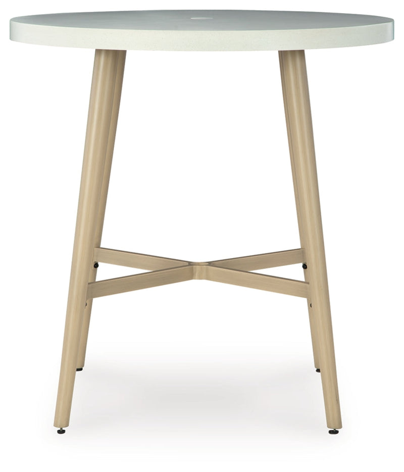 Seton Creek Round Bar Table with Umbrella Option