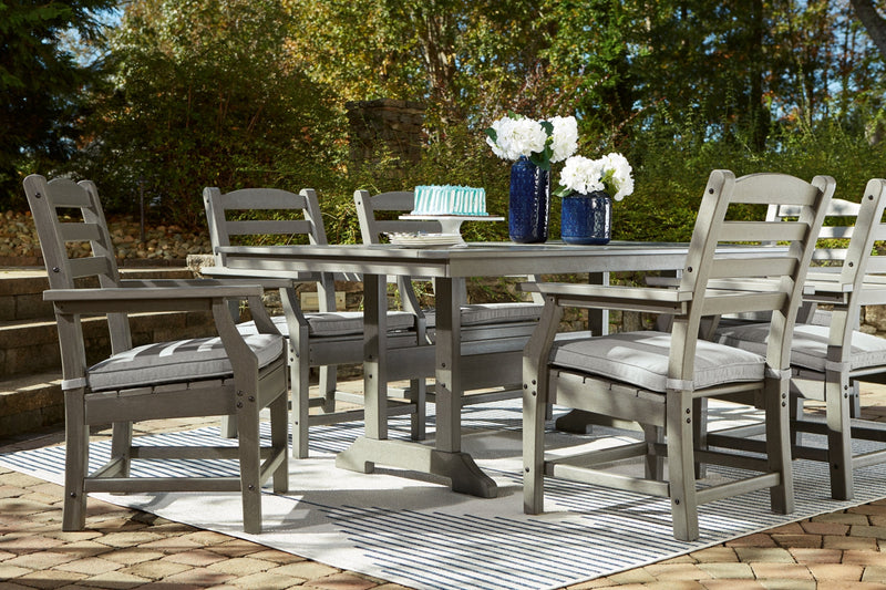Visola RECT Dining Table with Umbrella Option