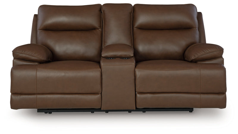 VonRyan Power Reclining Loveseat/Console/Adjustable Headrest