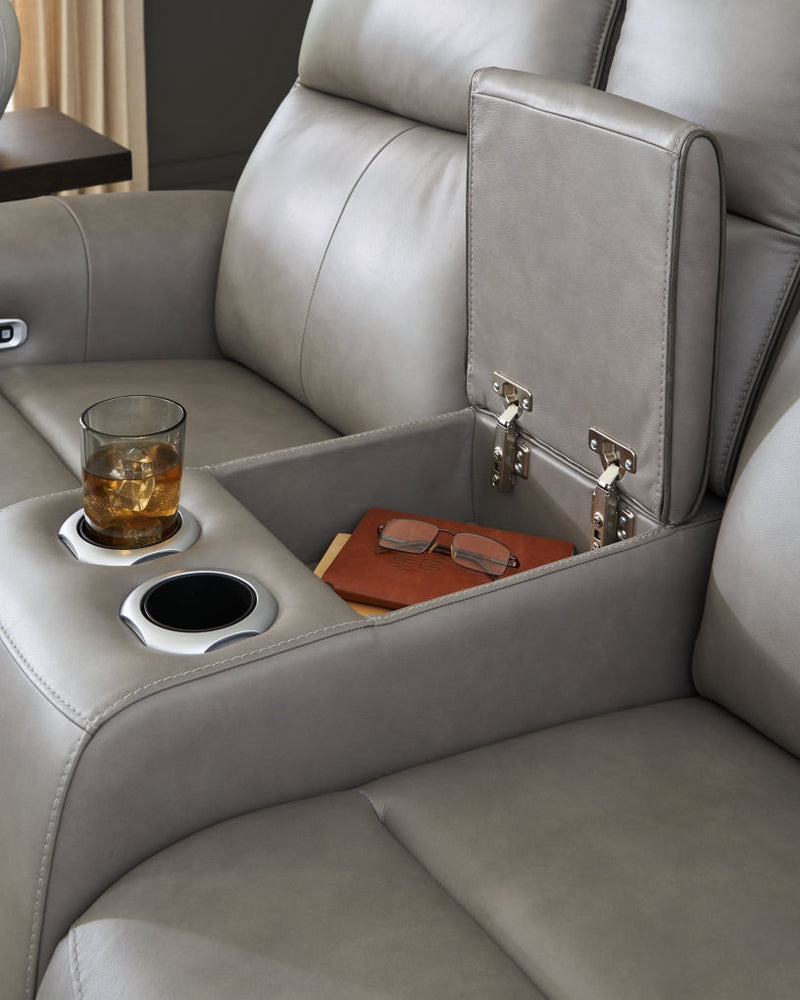 5Z-Relaxation Power Reclining Loveseat/Console/Adjustable Headrest
