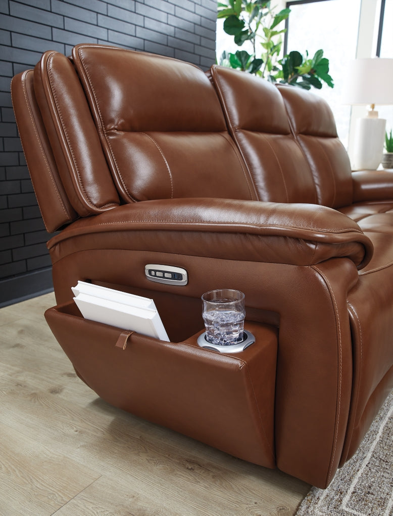 Healy Pier Power Reclining Sofa with Adjustable Headrest