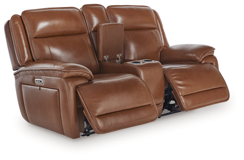 Healy Pier Power Reclining Loveseat/Console/Adjustable Headrest