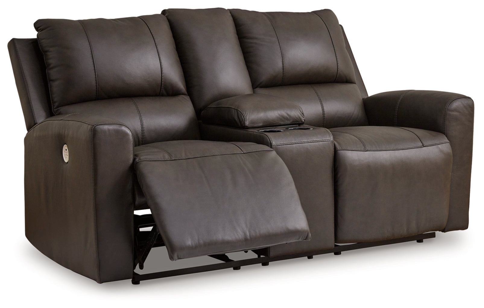Boxmere DBL Reclining Power Loveseat w/Console by Ashley Furniture