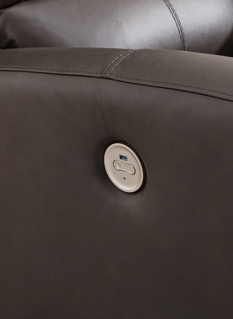 Boxmere DBL Reclining Power Loveseat w/Console by Ashley Furniture