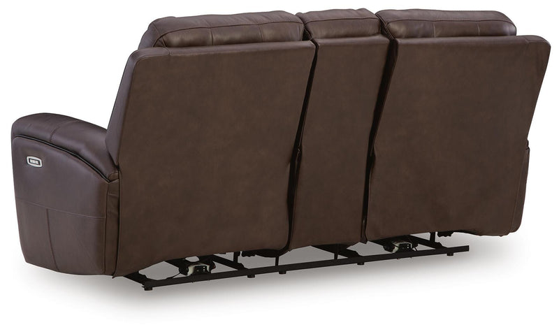 Gravier Power Reclining Loveseat/Console/Adjustable Headrest